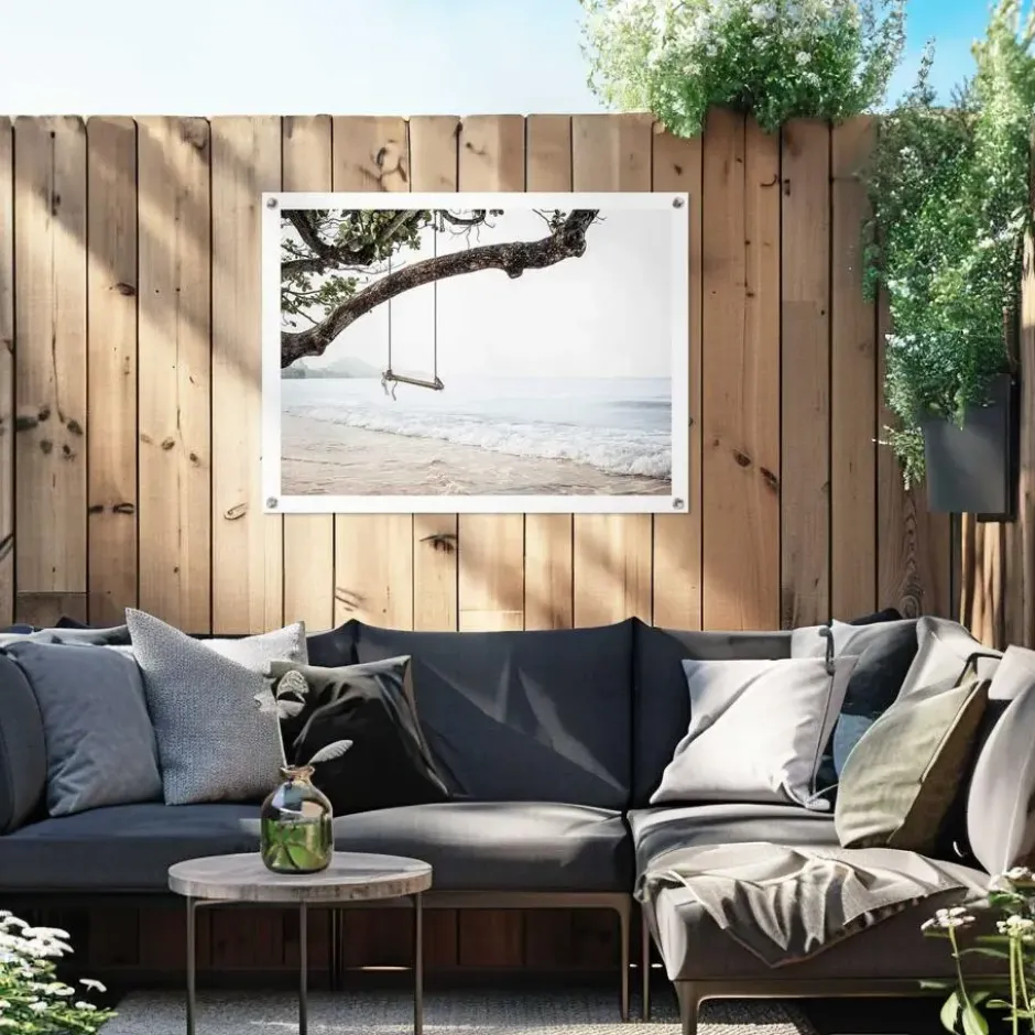 Tuinposter Strand - 60 x 80 - Blauw