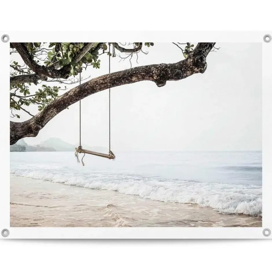 Tuinposter Strand - 60 x 80 - Blauw