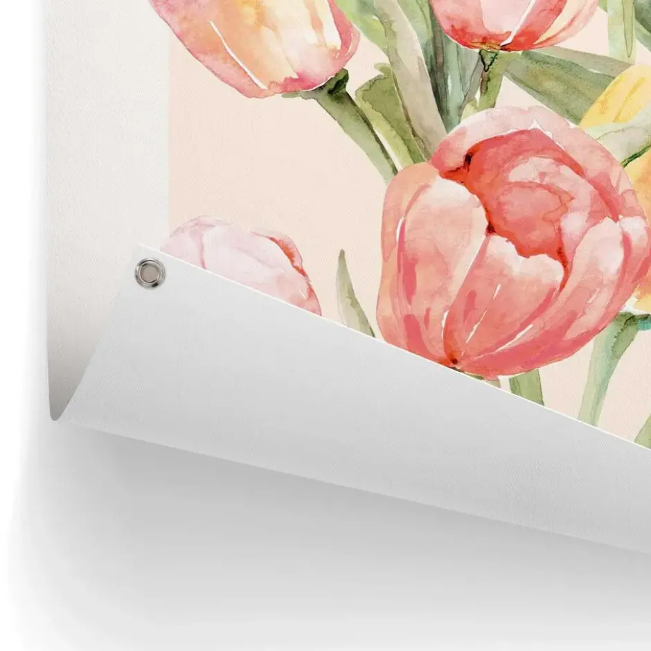 Tuinposter Tulpen uit Amsterdam - 80 x 60 - Rood