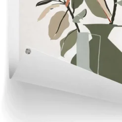 Tuinposter Vaas met bladertakken - 80 x 60 - Groen