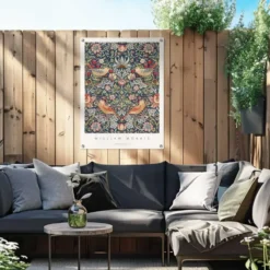 Tuinposter William Morris - aardbeiendief - 80 x 60 - Bont