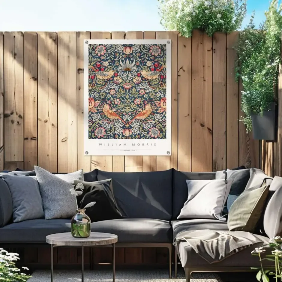 Tuinposter William Morris - aardbeiendief - 80 x 60 - Bont
