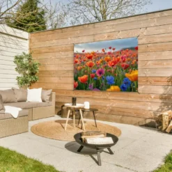 Tuinposter 120x80 cm Bloemen - Klaprozen - Kleurrijk - Natuur