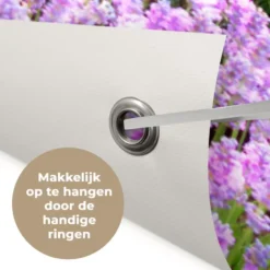 Tuinposter 180x120 cm Bloemen - Lavendel - Paars - Lucht - Zonsondergang - Weide