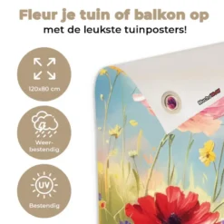 Tuinposter 120x80 cm Bloemen - Natuur - Botanisch - Kunst