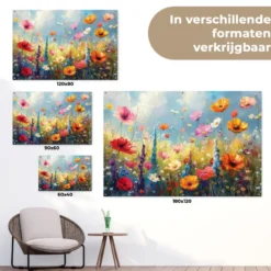 Tuinposter 120x80 cm Bloemen - Natuur - Botanisch - Kunst
