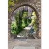 Tuinposter 120x180 cm Bos - Doorkijk - Stenen - Pad