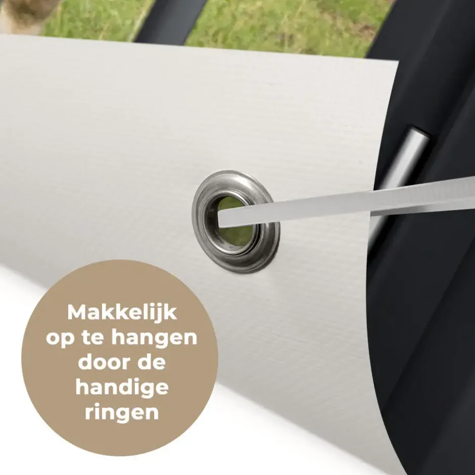 Tuinposter 120x80 cm Doorkijk - Koe - Molen - Koeien - Weiland - Gras - Groen