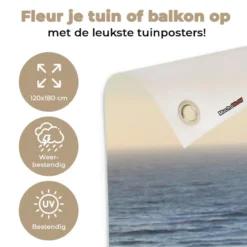Tuinposter 120x180 cm Strand - Zee - Nederland - Duinen - Zon