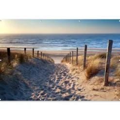 Tuinposter 180x120 cm Strand - Zee - Nederland - Duinen - Zon
