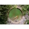 Tuinposter 180x120 cm Vogel - Doorkijk - Roodborstje