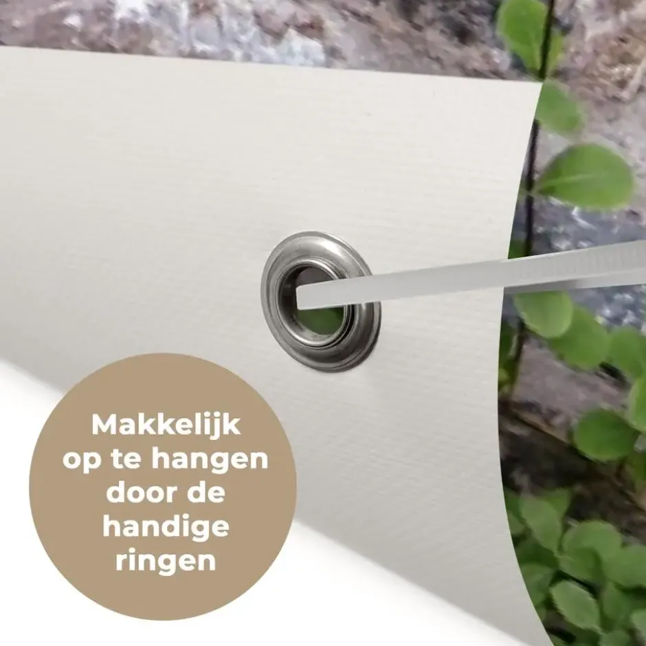 Tuinposter 180x120 cm Vogel - Doorkijk - Roodborstje