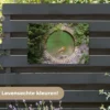 Tuinposter 90x60 cm Vogel - Doorkijk - Roodborstje