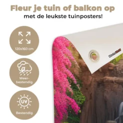 Tuinposter 120x160 cm Waterval - Natuur - Planten - Jungle - Water