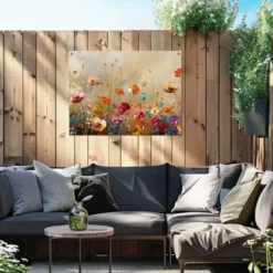 Tuinposter Zomerbloemen - 60 x 80 - Bont