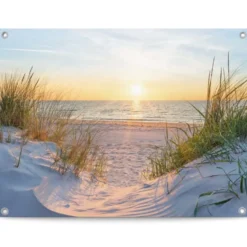 Tuinposter Zonsondergang - 60 x 80 - Beige