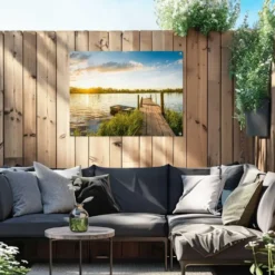 Tuinposter Zonsopgang - 60 x 80 - Blauw