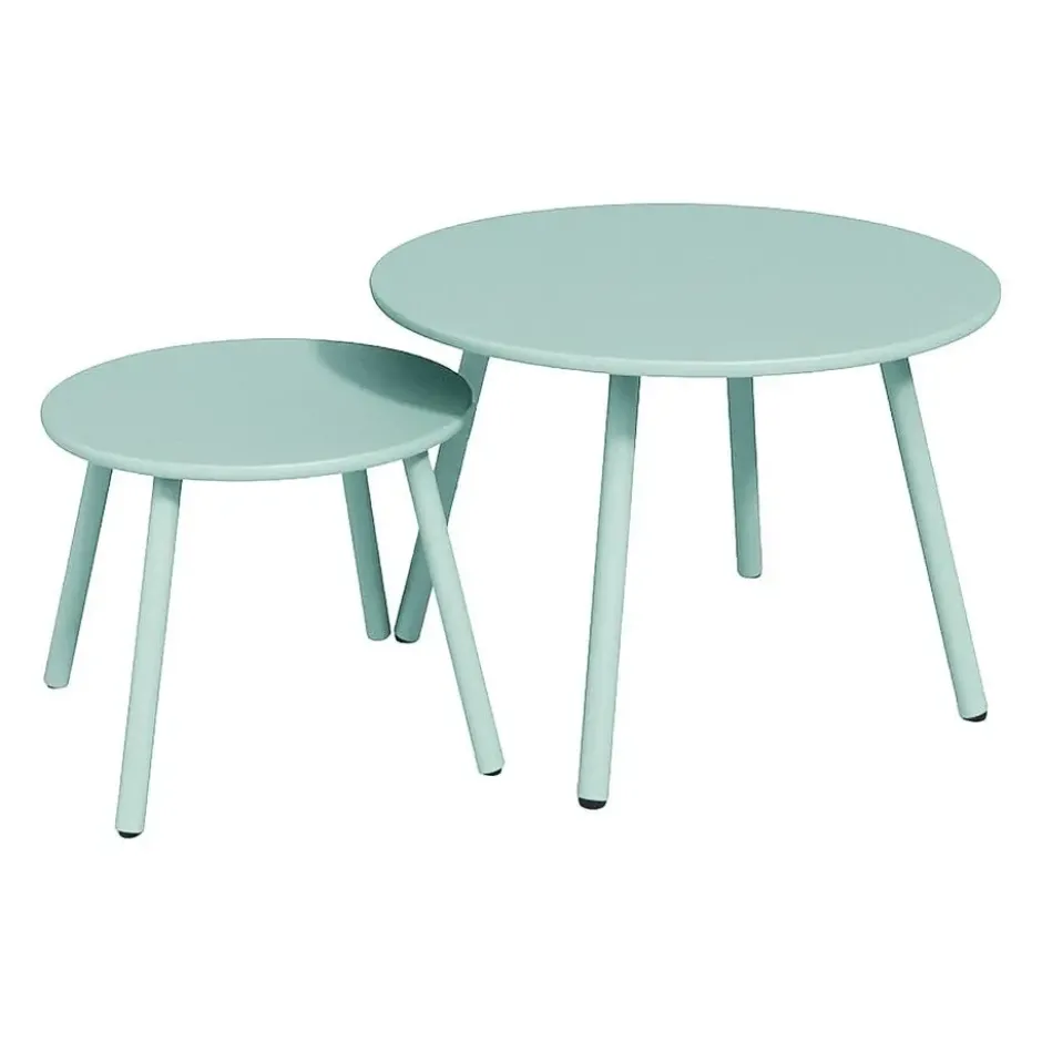 Tuin salontafel MIRMANDE - 60 cmx60 cmx34 cm - Amandelgroen Metaal