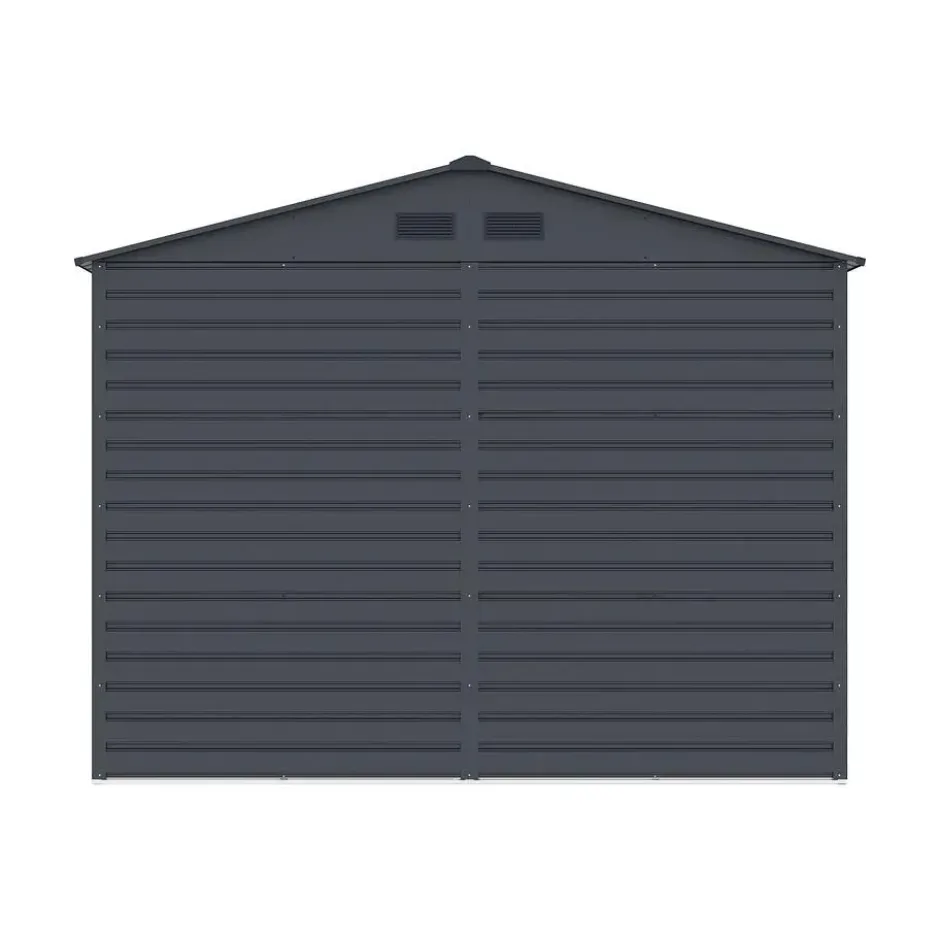 Tuinschuur ADELMO - 267 cmx181 cmx221 cm - Antracietgrijs Metaal