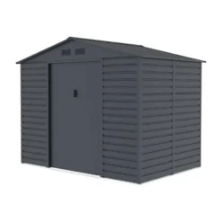 Tuinschuur ADELMO - 267 cmx181 cmx221 cm - Antracietgrijs Metaal