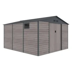Tuinschuur ADELMO - 330 cmx372 cmx229 cm - Antracietgrijs Natuurlijk donker