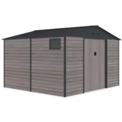Tuinschuur ADELMO - 330 cmx309 cmx229 cm - Antracietgrijs Natuurlijk donker