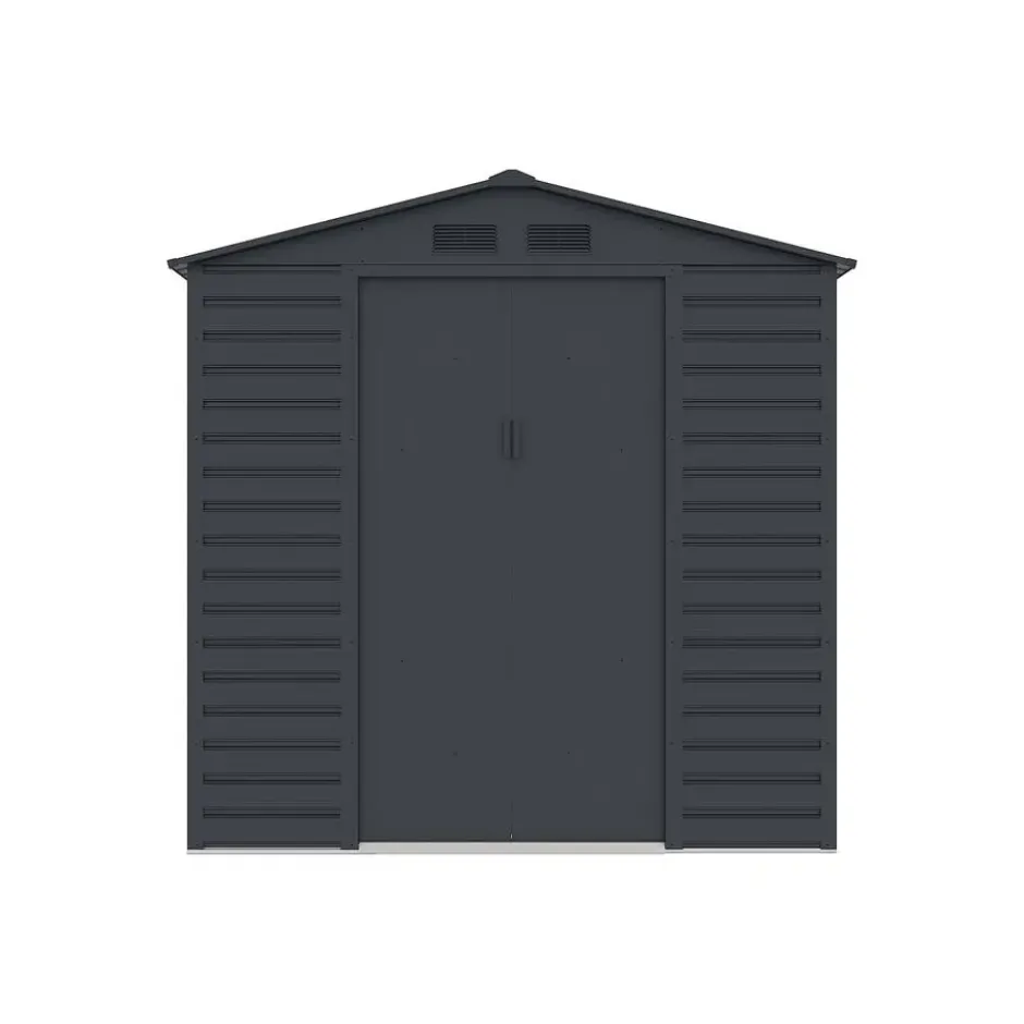 Tuinschuur ADELMO - 203 cmx181 cmx213 cm - Antracietgrijs Metaal