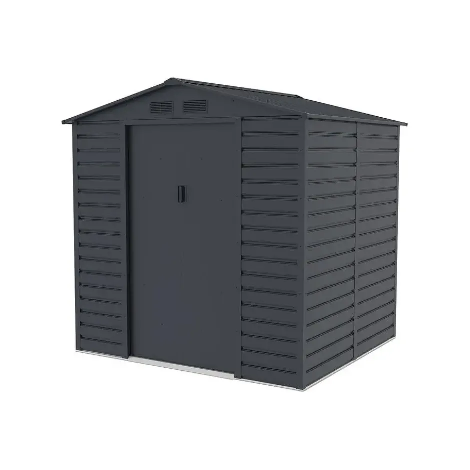 Tuinschuur ADELMO - 203 cmx181 cmx213 cm - Antracietgrijs Metaal