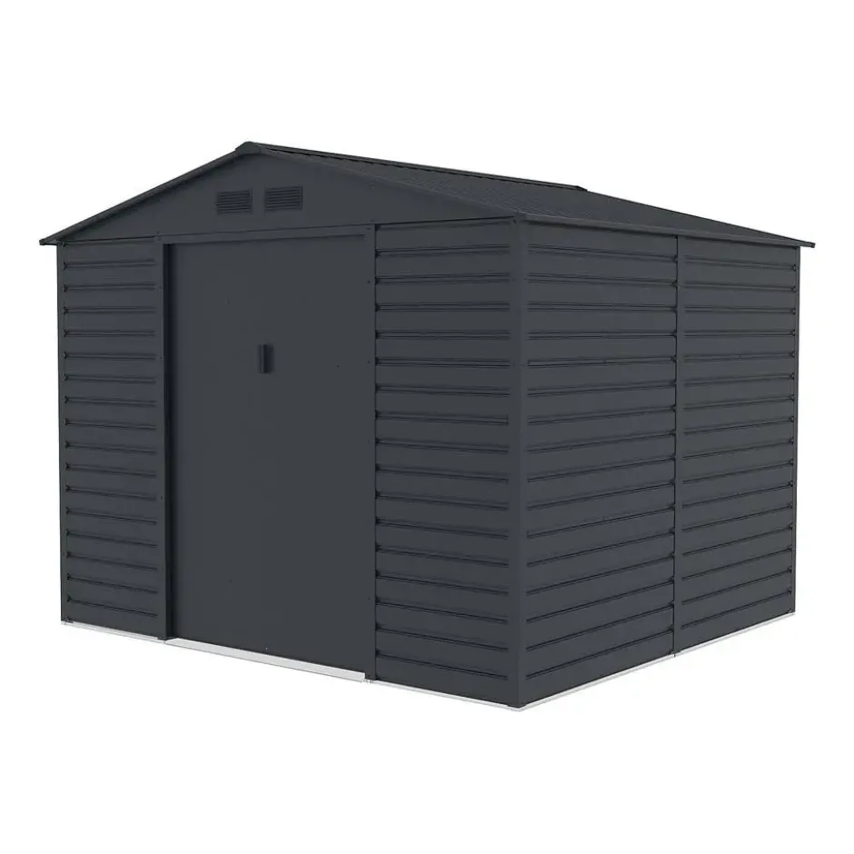 Tuinschuur ADELMO - 267 cmx245 cmx221 cm - Antracietgrijs Metaal