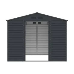 Tuinschuur ADELMO - 267 cmx245 cmx221 cm - Antracietgrijs Metaal