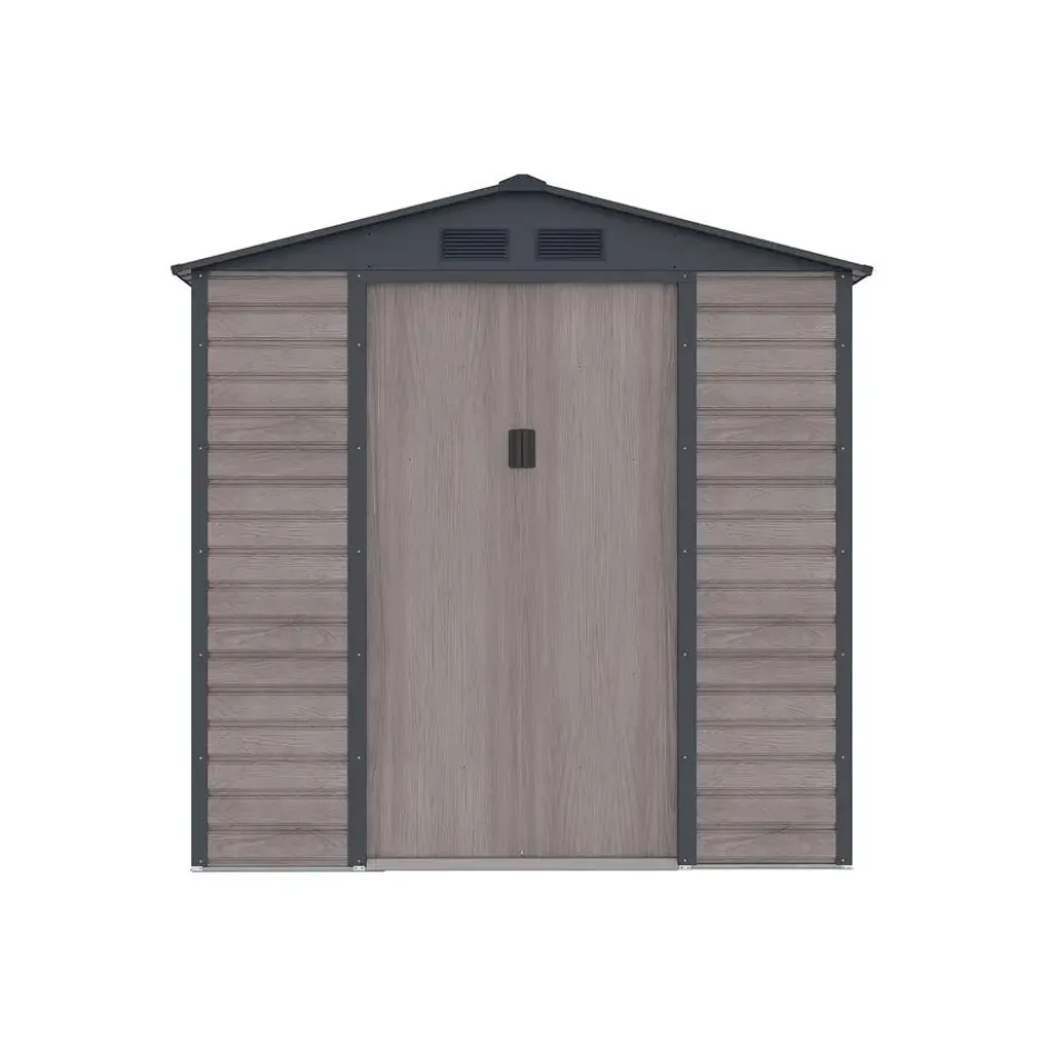 Tuinschuur ADELMO - 203 cmx117 cmx213 cm - Antracietgrijs Natuurlijk donker