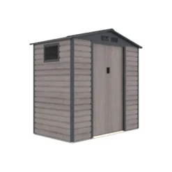 Tuinschuur ADELMO - 203 cmx117 cmx213 cm - Antracietgrijs Natuurlijk donker
