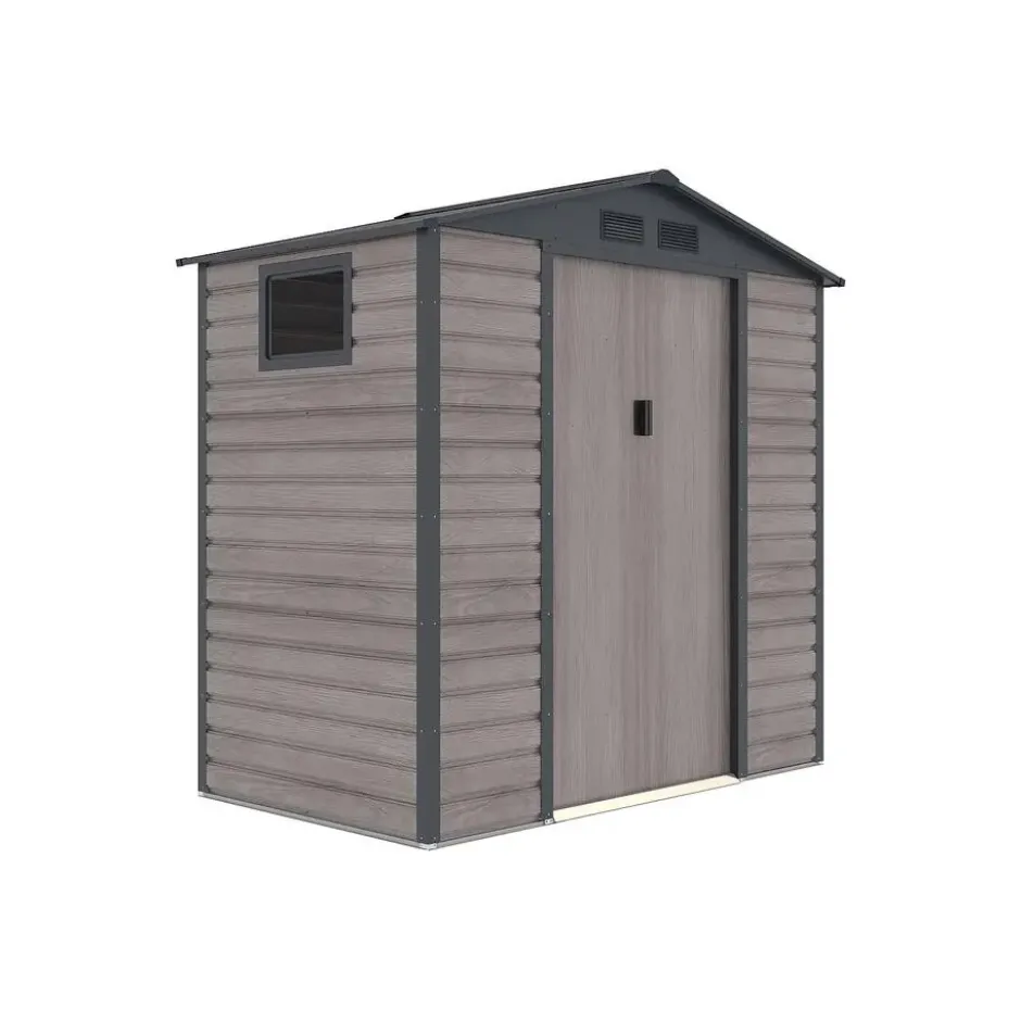 Tuinschuur ADELMO - 203 cmx117 cmx213 cm - Antracietgrijs Natuurlijk donker