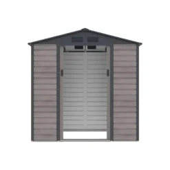 Tuinschuur ADELMO - 203 cmx117 cmx213 cm - Antracietgrijs Natuurlijk donker