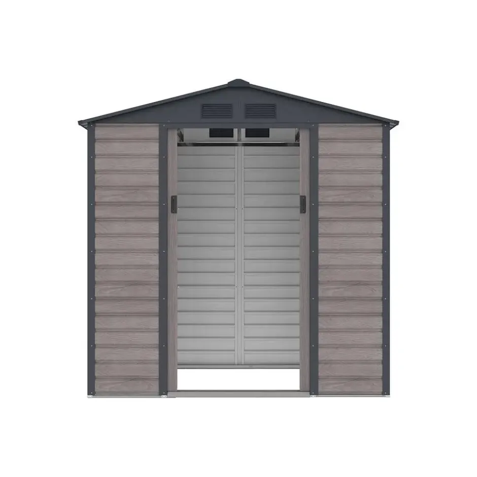 Tuinschuur ADELMO - 203 cmx117 cmx213 cm - Antracietgrijs Natuurlijk donker