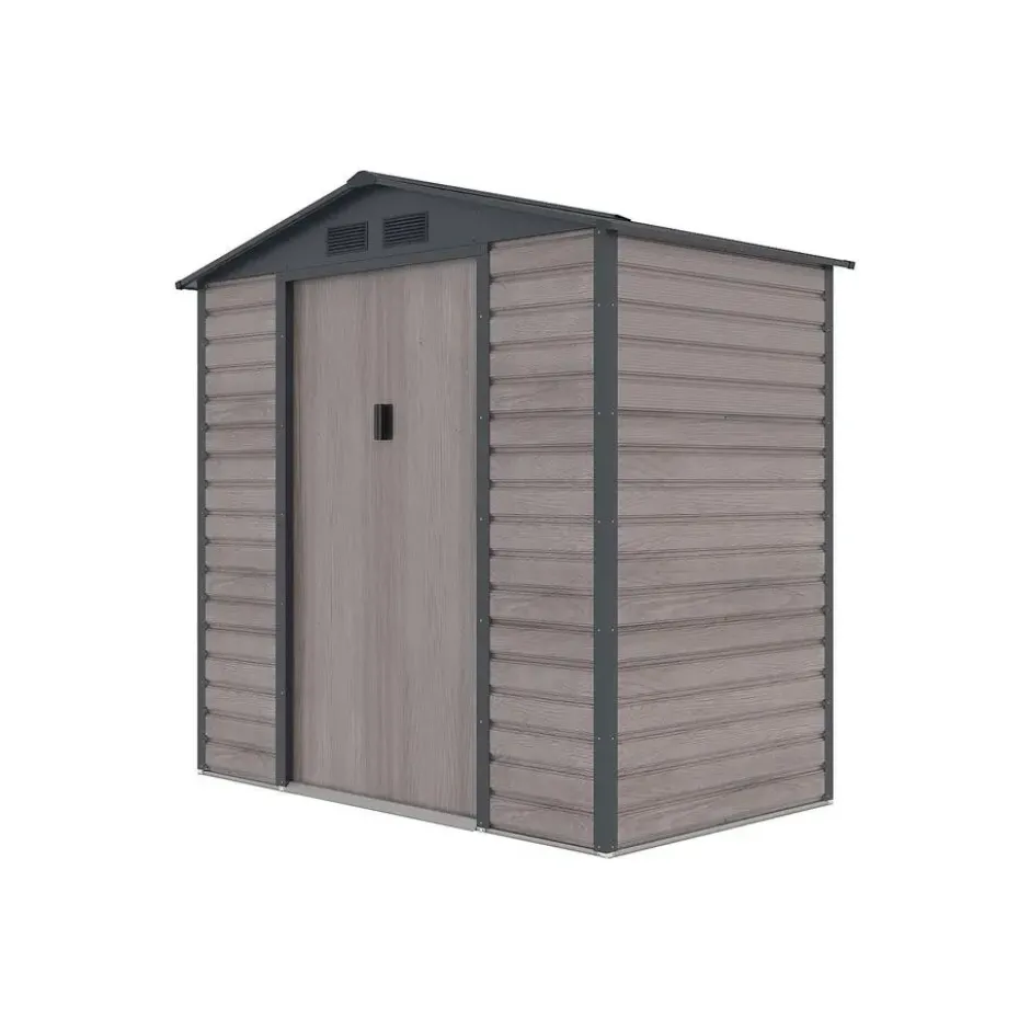 Tuinschuur ADELMO - 203 cmx117 cmx213 cm - Antracietgrijs Natuurlijk donker