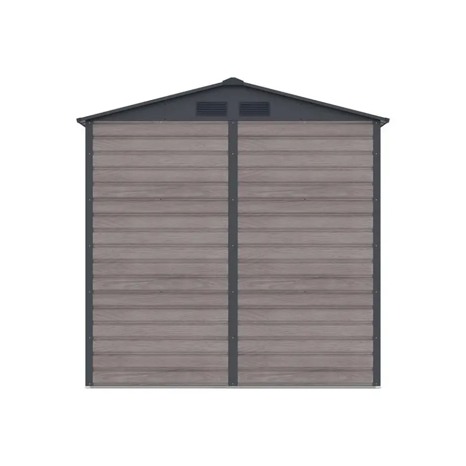 Tuinschuur ADELMO - 203 cmx117 cmx213 cm - Antracietgrijs Natuurlijk donker