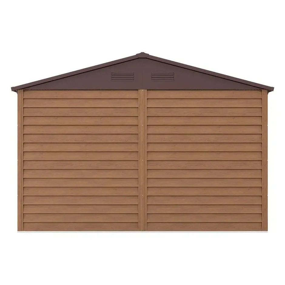 Tuinschuur ARSEGO - 309 cmx352 cmx177 cm - Natuurlijk donker Metaal