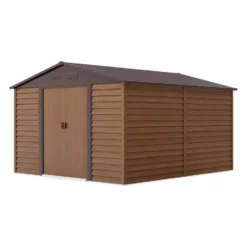 Tuinschuur ARSEGO - 309 cmx352 cmx177 cm - Natuurlijk donker Metaal