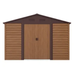 Tuinschuur ARSEGO - 309 cmx352 cmx177 cm - Natuurlijk donker Metaal