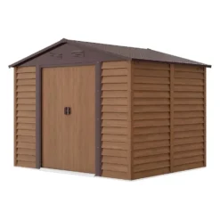 Tuinschuur ARSEGO - 266 cmx224 cmx177 cm - Natuurlijk donker Metaal
