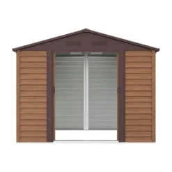 Tuinschuur ARSEGO - 266 cmx224 cmx177 cm - Natuurlijk donker Metaal