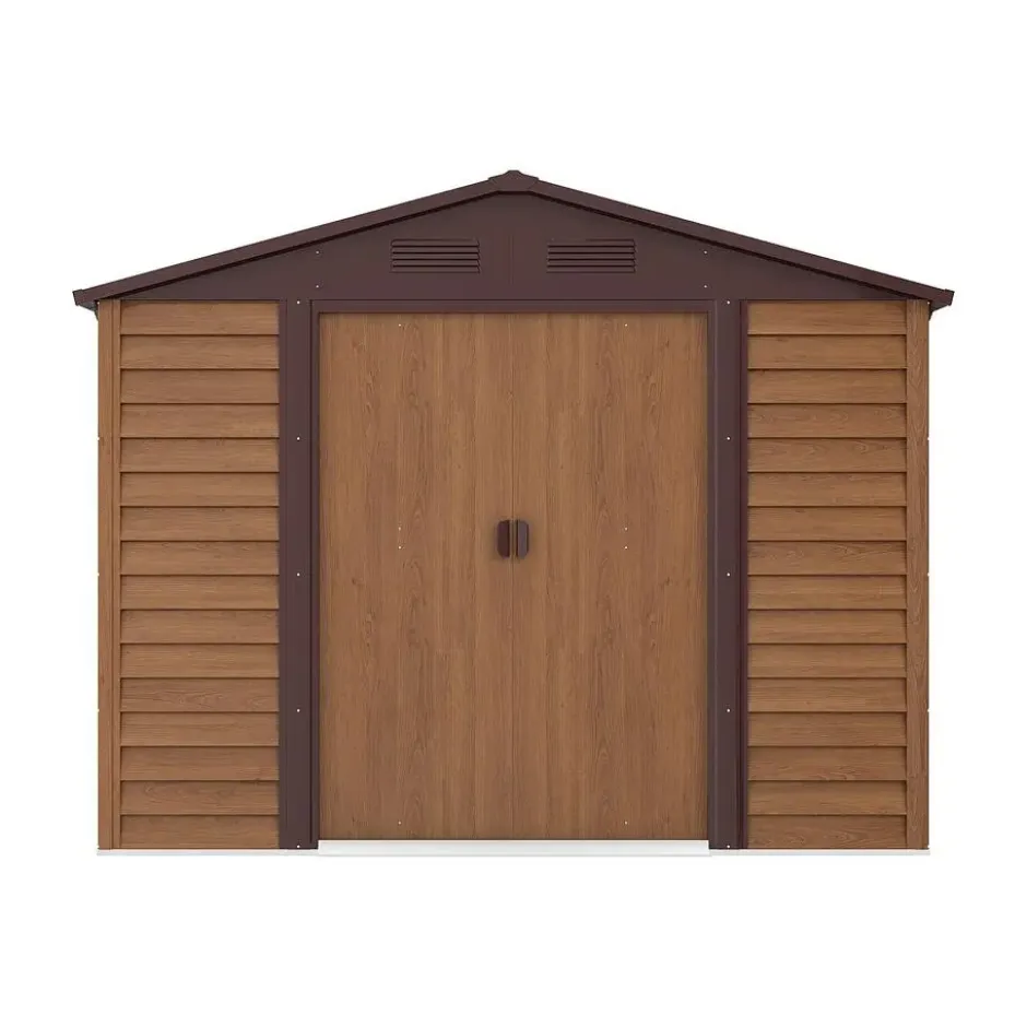 Tuinschuur ARSEGO - 266 cmx224 cmx177 cm - Natuurlijk donker Metaal