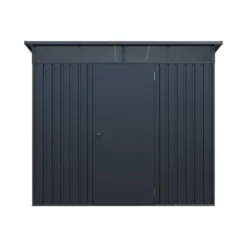 Tuinschuur CLAFTON - 224 cmx181 cmx177 cm - Antracietgrijs Metaal
