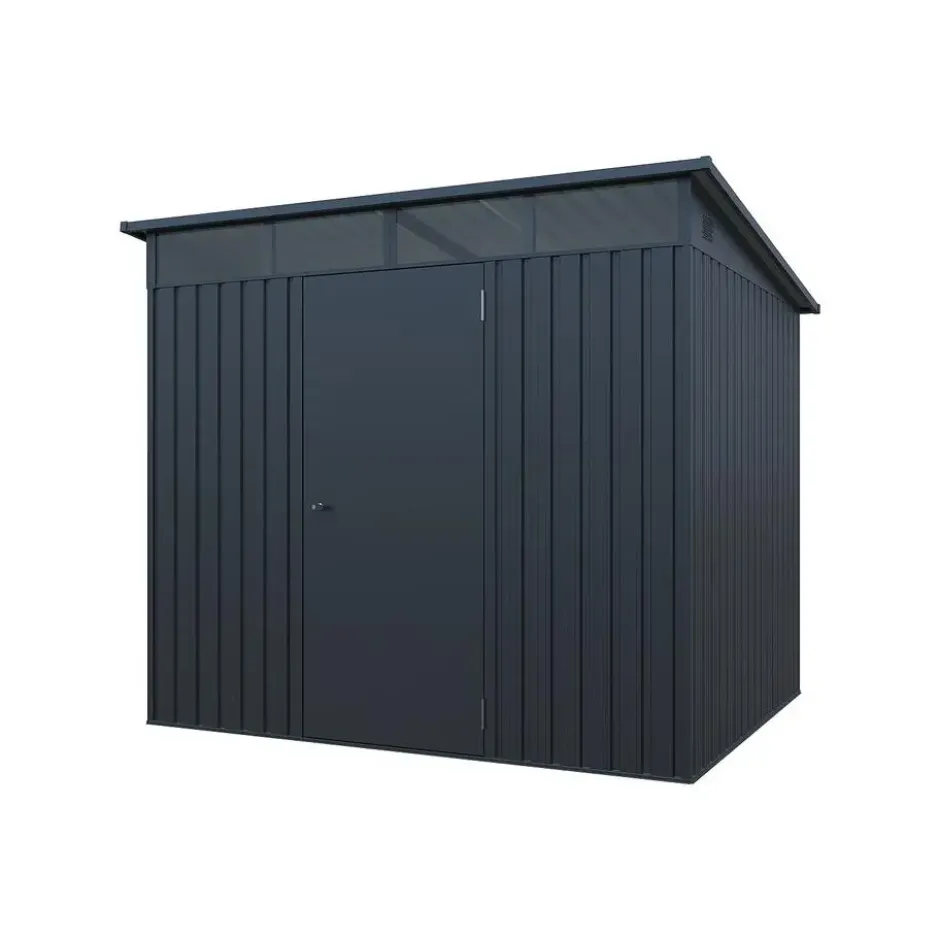 Tuinschuur CLAFTON - 224 cmx181 cmx177 cm - Antracietgrijs Metaal