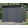 Tuinschuur CLAFTON - 224 cmx267 cmx177 cm - Antracietgrijs Metaal