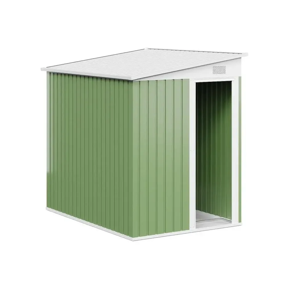 Tuinschuur DAXTON - 141 cmx195 cmx170 cm - Amandelgroen Metaal