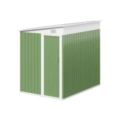 Tuinschuur DAXTON - 141 cmx195 cmx170 cm - Amandelgroen Metaal