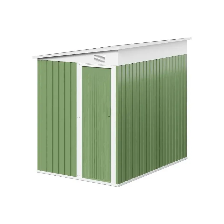 Tuinschuur DAXTON - 141 cmx195 cmx170 cm - Amandelgroen Metaal
