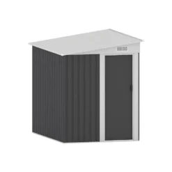 Tuinschuur DAXTON - 141 cmx195 cmx170 cm - Antracietgrijs Metaal